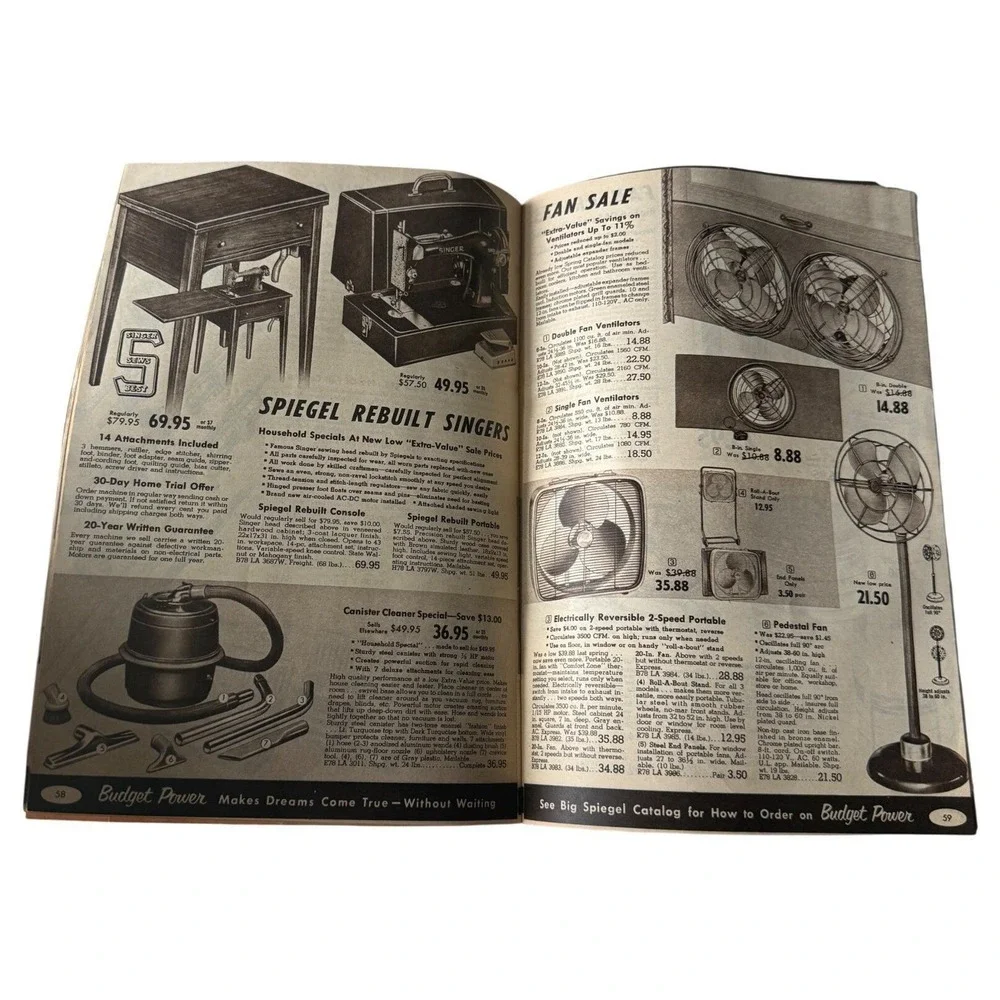 Spiegel 1956 Vintage Sale Catalog 1950s Fashion Ephemera Mid Century Advertising